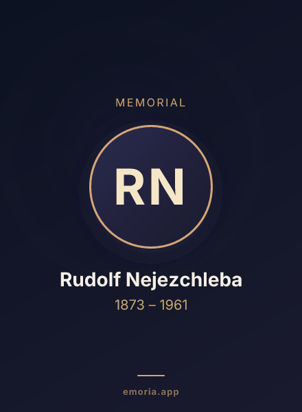 Memorial portrait of Rudolf Nejezchleba