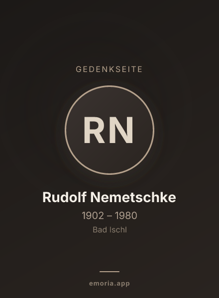 Gedenkportrait von Rudolf Nemetschke