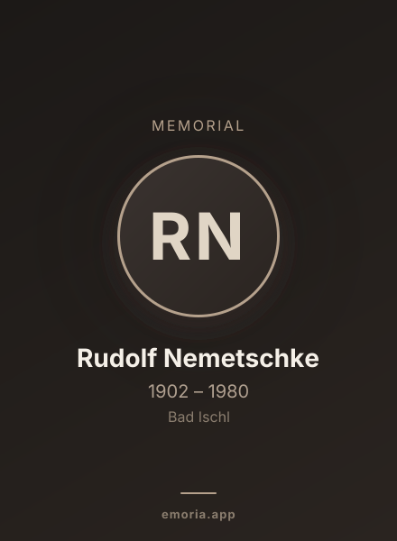 Memorial portrait of Rudolf Nemetschke
