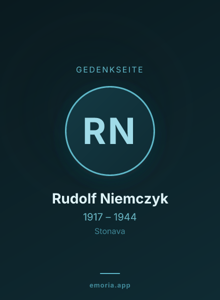 Gedenkportrait von Rudolf Niemczyk