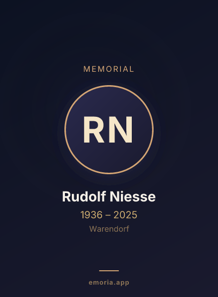Memorial portrait of Rudolf Niesse