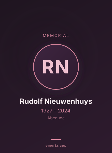 Memorial portrait of Rudolf Nieuwenhuys