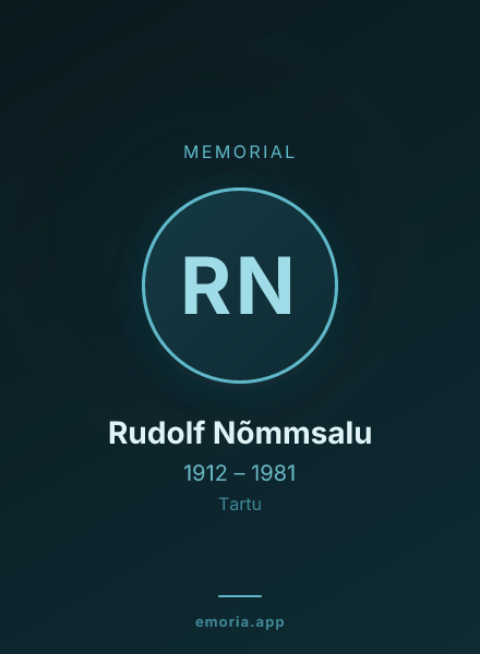 Memorial portrait of Rudolf Nõmmsalu