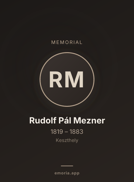 Memorial portrait of Rudolf Pál Mezner