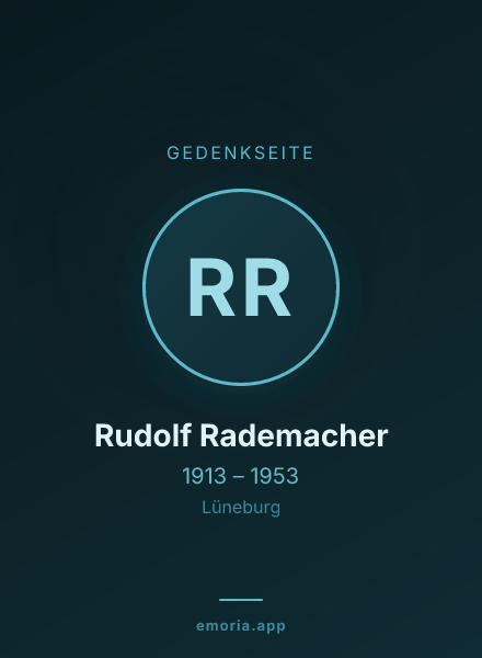 Gedenkportrait von Rudolf Rademacher