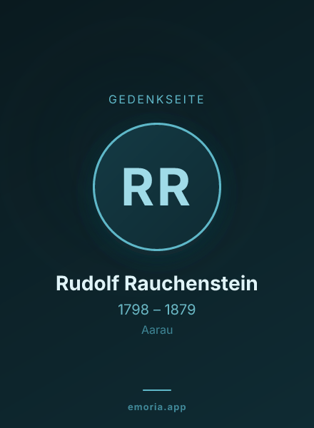 Gedenkportrait von Rudolf Rauchenstein