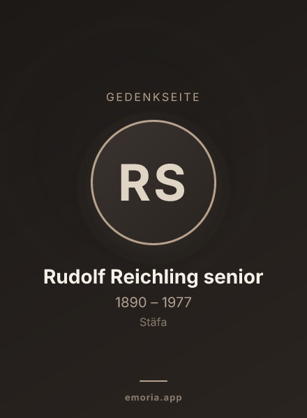 Gedenkportrait von Rudolf Reichling senior