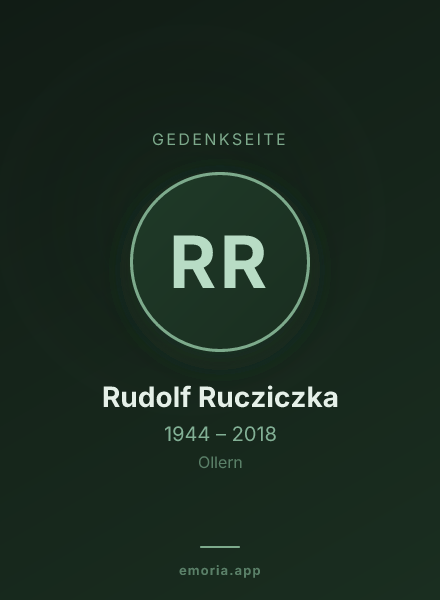 Gedenkportrait von Rudolf Rucziczka