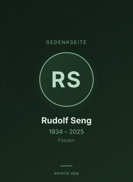 Gedenkportrait von Rudolf Seng
