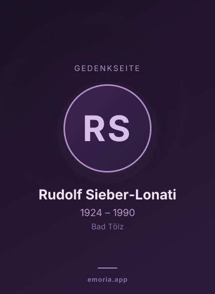 Gedenkportrait von Rudolf Sieber-Lonati