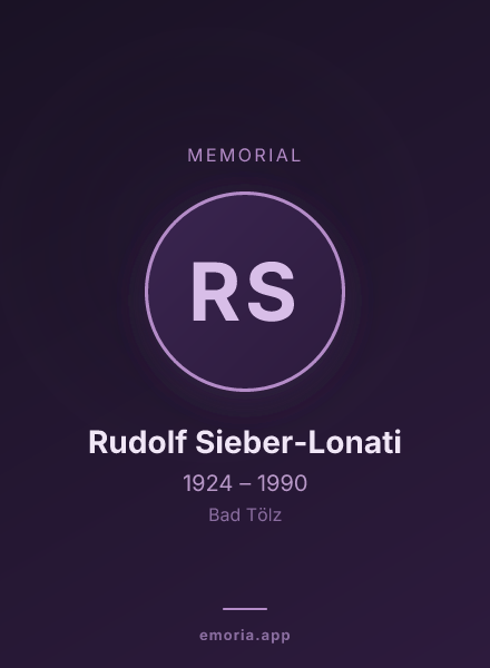 Memorial portrait of Rudolf Sieber-Lonati