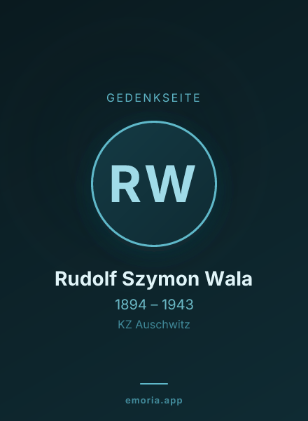 Gedenkportrait von Rudolf Szymon Wala