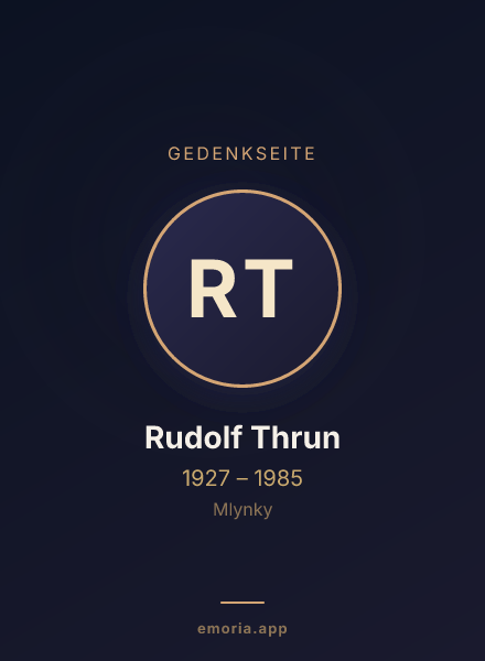 Gedenkportrait von Rudolf Thrun