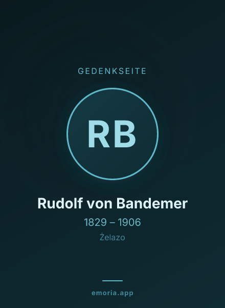 Gedenkportrait von Rudolf von Bandemer