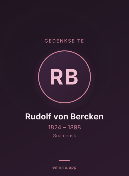 Gedenkportrait von Rudolf von Bercken