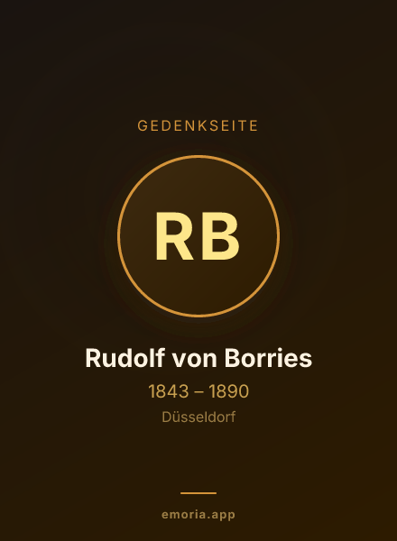 Gedenkportrait von Rudolf von Borries