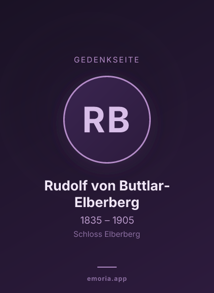Gedenkportrait von Rudolf von Buttlar-Elberberg