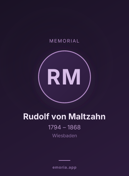 Memorial portrait of Rudolf von Maltzahn