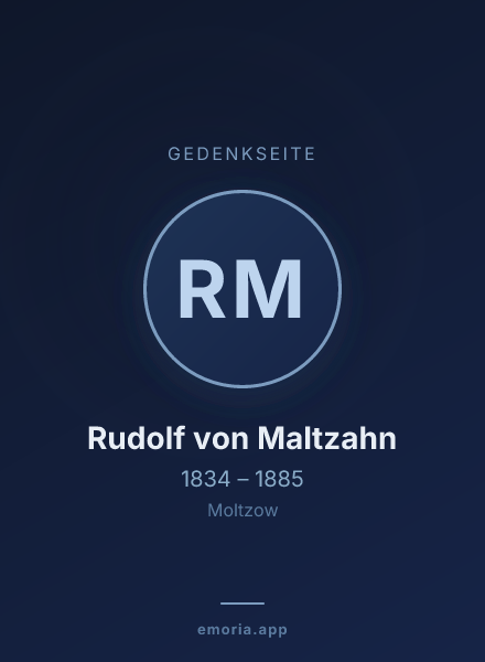 Gedenkportrait von Rudolf von Maltzahn