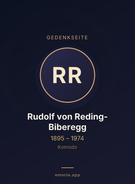 Gedenkportrait von Rudolf von Reding-Biberegg