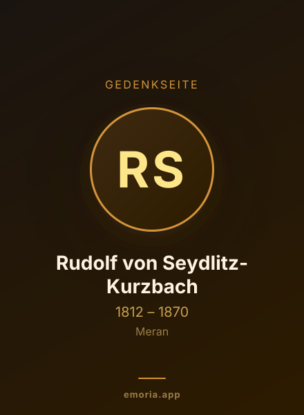 Gedenkportrait von Rudolf von Seydlitz-Kurzbach