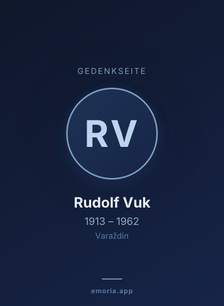 Gedenkportrait von Rudolf Vuk