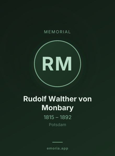 Memorial portrait of Rudolf Walther von Monbary