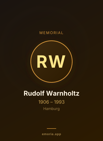 Memorial portrait of Rudolf Warnholtz