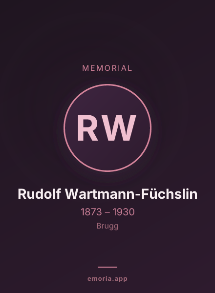 Memorial portrait of Rudolf Wartmann-Füchslin