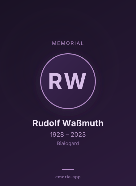 Memorial portrait of Rudolf Waßmuth