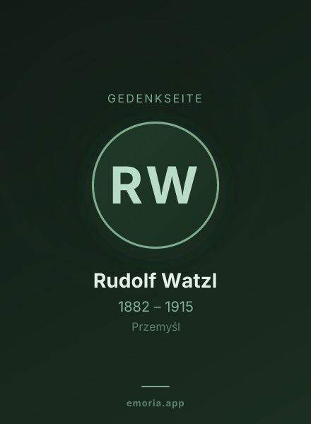 Gedenkportrait von Rudolf Watzl