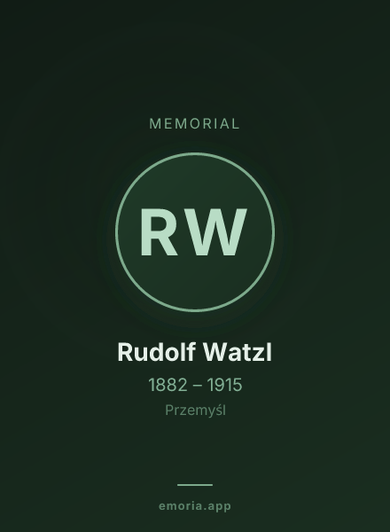 Memorial portrait of Rudolf Watzl