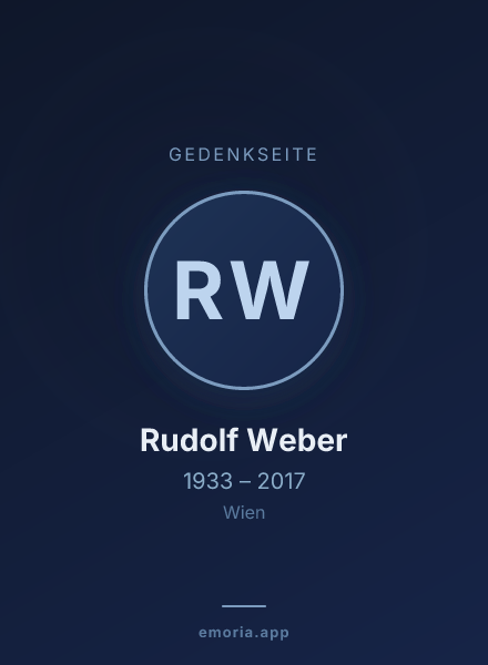 Gedenkportrait von Rudolf Weber