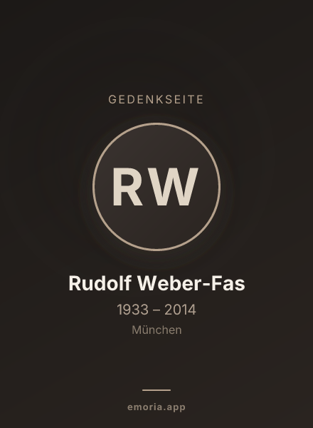 Gedenkportrait von Rudolf Weber-Fas
