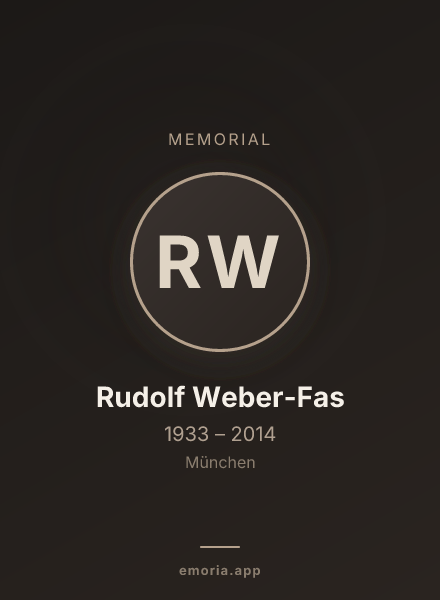 Memorial portrait of Rudolf Weber-Fas