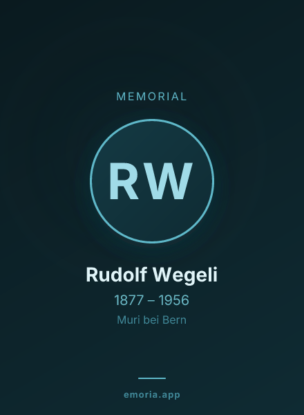 Memorial portrait of Rudolf Wegeli