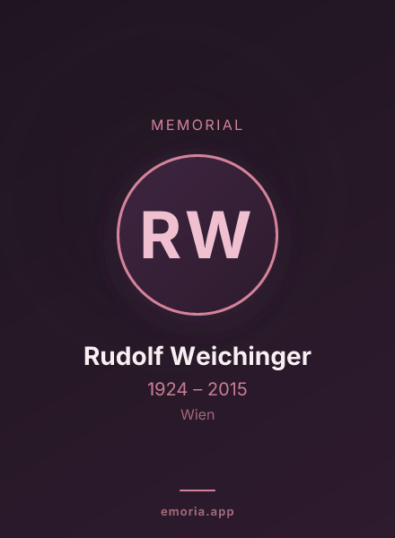 Memorial portrait of Rudolf Weichinger