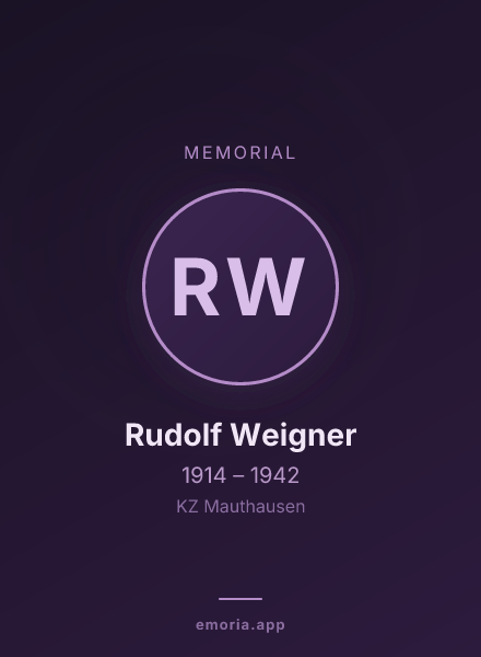Memorial portrait of Rudolf Weigner