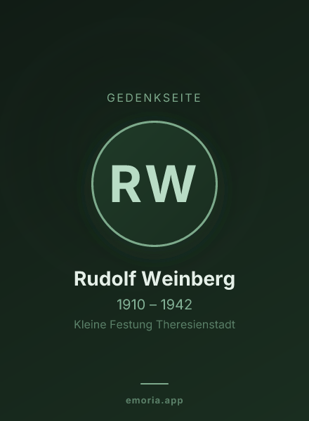 Gedenkportrait von Rudolf Weinberg