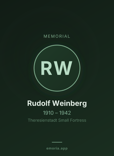 Memorial portrait of Rudolf Weinberg