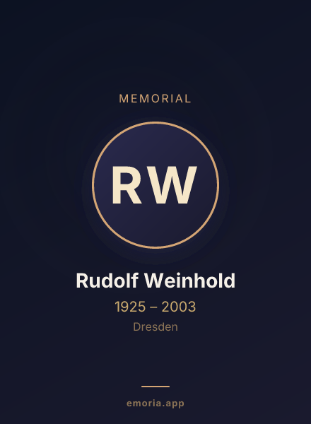Memorial portrait of Rudolf Weinhold