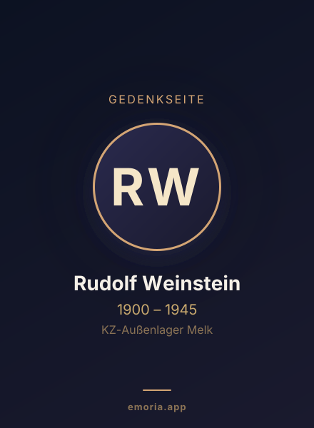 Gedenkportrait von Rudolf Weinstein