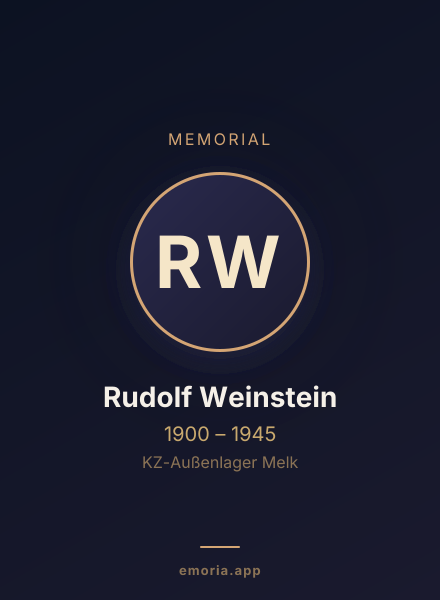 Memorial portrait of Rudolf Weinstein