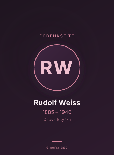 Gedenkportrait von Rudolf Weiss
