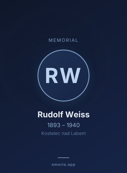 Memorial portrait of Rudolf Weiss