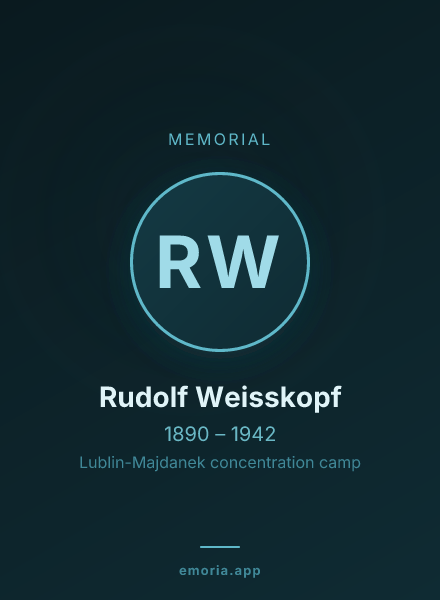 Memorial portrait of Rudolf Weisskopf