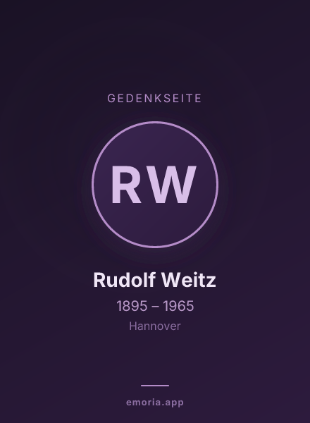 Gedenkportrait von Rudolf Weitz
