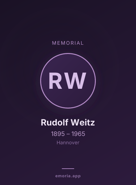 Memorial portrait of Rudolf Weitz
