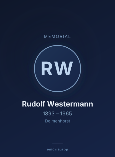 Memorial portrait of Rudolf Westermann
