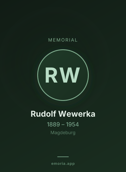 Memorial portrait of Rudolf Wewerka